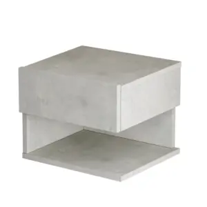 Κομοδίνο Επιτοίχιο CHADWELL Ανοιχτό Γκρι 40×35.3×31.3cm